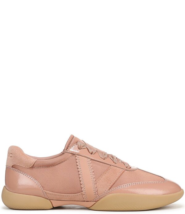 バイオニック レディース シューズ スニーカー ナイロン スピード競技 なめし革 Vionic Arabelle Nylon And Leather Lace Up Sneakers Warm Clay