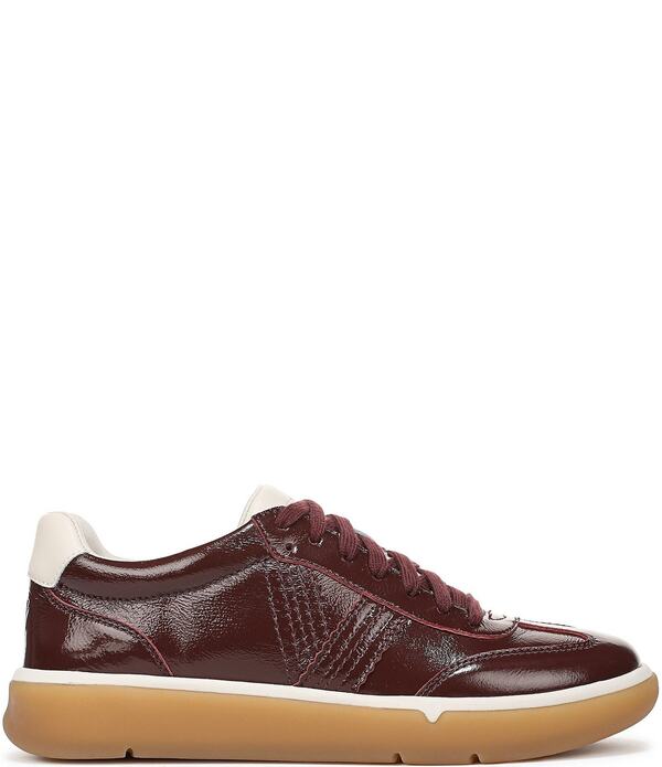 バイオニック レディース シューズ スニーカー スピード競技 なめし革 Vionicity Walk Patent Leather Lace Up Sneakers Redwood Wine ブドウ酒