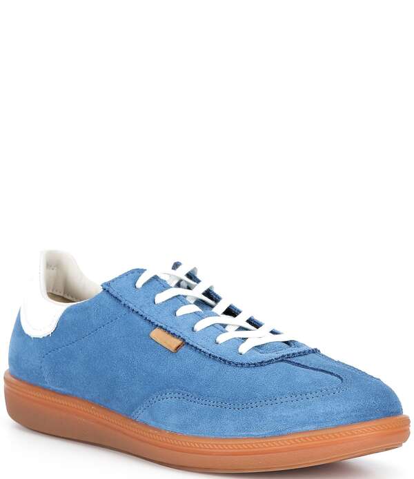 山びこ レディース シューズ スニーカー スエードクロス スピード競技 ECCO Soft 11 Suede Lace Up Sneakers Blue 青色