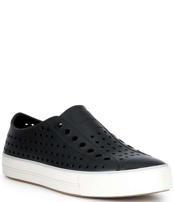 原住民 シューズ レディース ボトムス 心地よいズボン下 Native Shoes Women\u0027s Jefferson Arc Wander Slip On Shoes Jiffy Black/Whisper White 白いこと