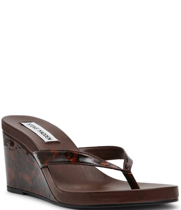 スティーブ マデン レディース シューズ サンダル Steve Madden Playing Tortoise Wedge Thong Sandals Tortoise