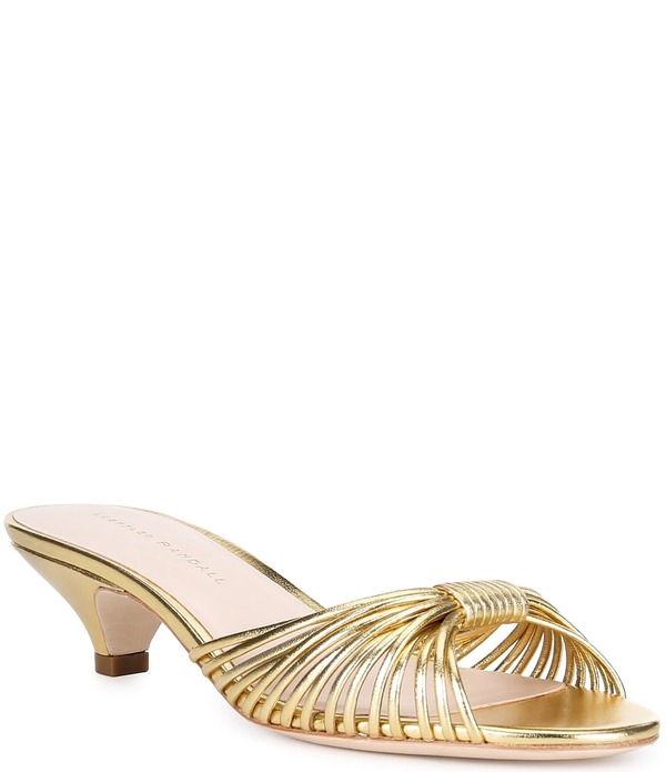 ロフラー 幽客ダル レディース シューズ サンダル トール Loefflerandall Dixie Metallic Kitten Dresslide Sandals Gold ゴールド