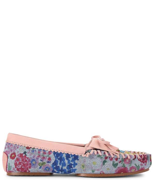 カートジェイガーロンドン レディース シューズ スリッポン・ローファー 御花柄 御花 Kurt Geiger London Floral Beaded Ornament Moccasins Blue 青色