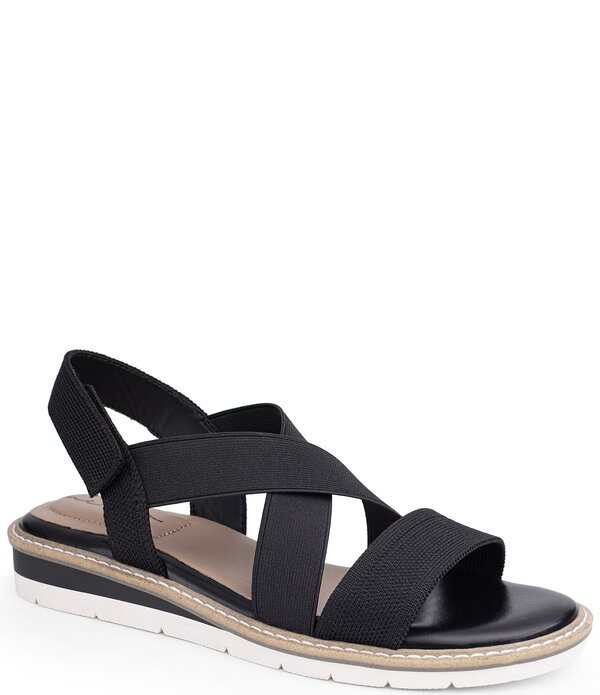 ミートゥー レディース シューズ サンダル 編み物 Me Too Atara Stretch Knit Hook-and-Loop Sandals Black 黒いこと
