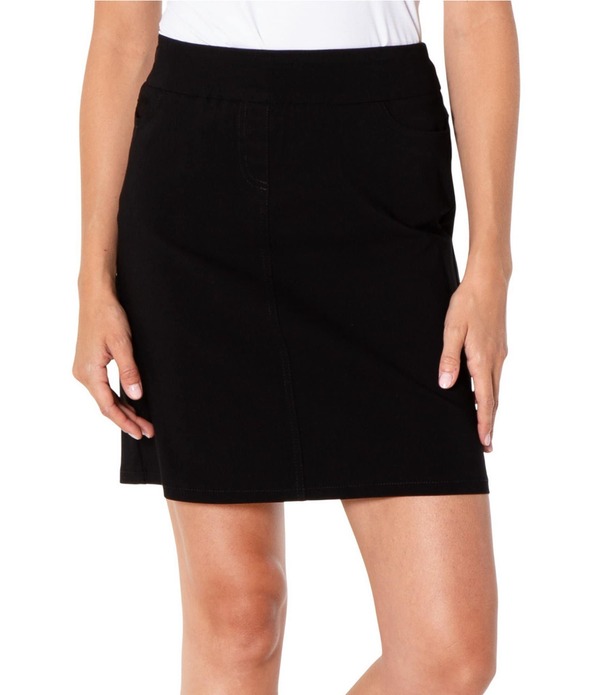 スポットハーレー レディース 下つ方スコート Sport Haley Slimsation Pull-On Solid Skort Black 黒いこと