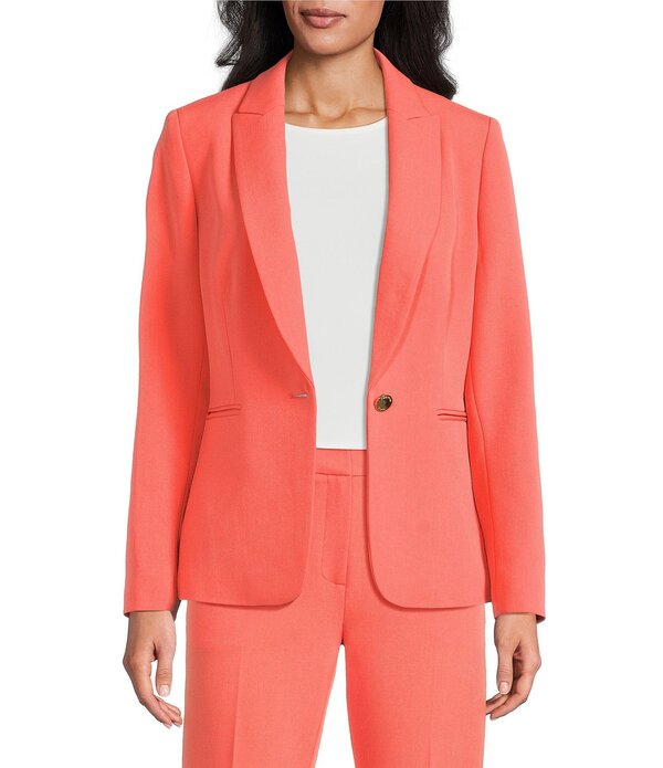 プレストンアンドヨーク レディース アウター 厚地の外套 縮緬 スポーツジャケット Preston \u0026 York Alyssa Notch Lapelong Sleeve One Button Crepe Blazer Melon