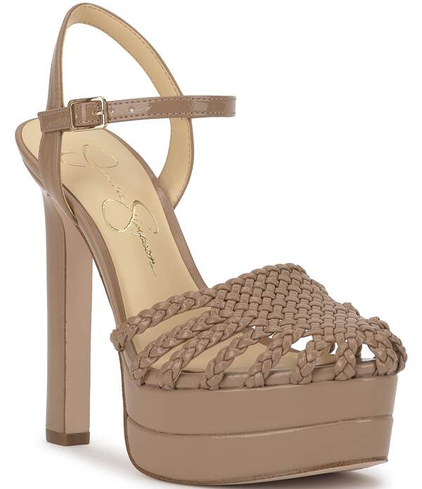 ジェシカシンプソン レディース シューズ 踵 プラットホーム Jessica Simpson Inaia Braided Platform Pumps Chai Latte