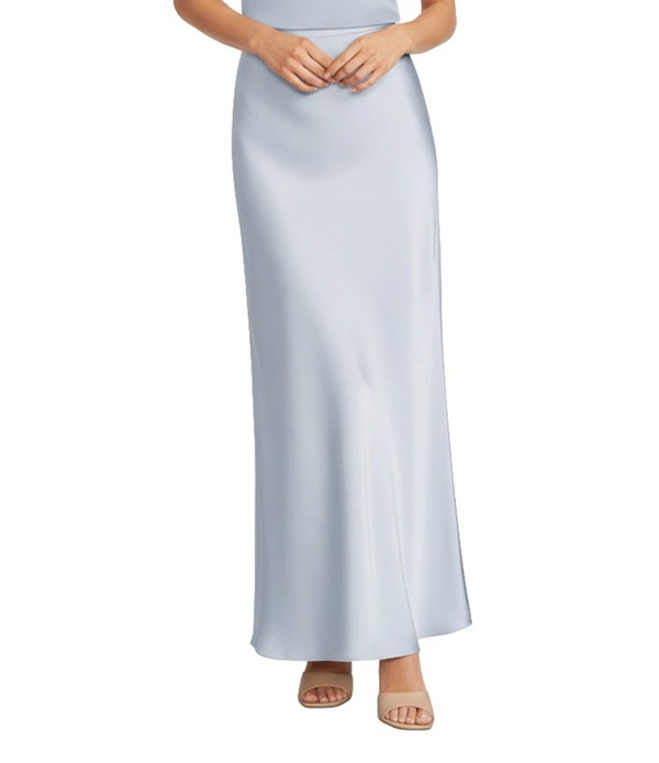 アントニオ メラーニ レディース 下つ方スコート A 伝達ルート 繻子 マキシ Antonio Melani Bella-Line Coordinating Satin Maxi Skirt Light Blue 青碧