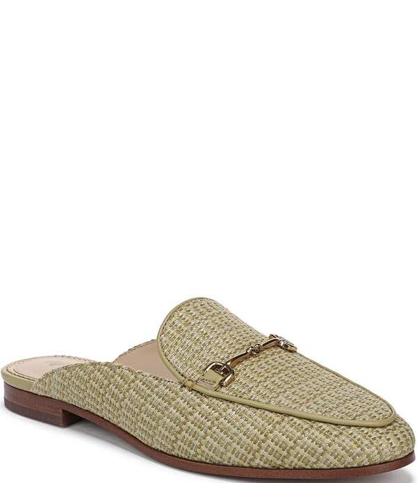 サムエデルマン レディース シューズ パンプス 置き目毛革 Sam Edelman Linnie Raffia Bit Buckle Loafer Mules Washed Sage サルヴィア