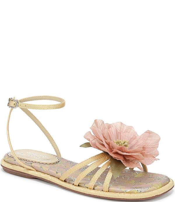 サムエデルマン レディース シューズ サンダル Circus NY by Sam Edelman Olana Flower Detail Flat Sandals Dustyellow 黄色