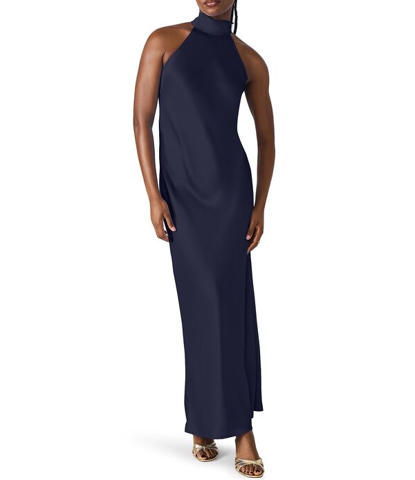 スティーブ マデン レディース トップス 衣裳 ハイネック ノースリーブ マキシ Steve Madden Lara High Neck Sleeveless Maxi Dress Marine