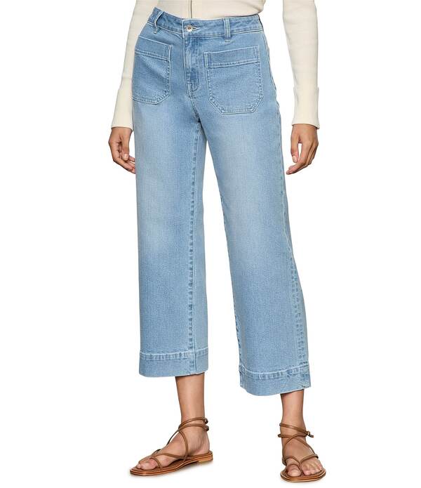 駆け込み寺 レディース ボトムス ジーンズズボン下 ワイドレッグ クロップド デニム Sanctuary The Marine Cropped Wide Leg Jeans Dollface
