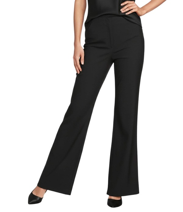 アントニオ メラーニ レディース ボトムス 心地よいズボン下 ブーツとり捨てる ブーツ Antonio Melani Tegan Flat Front Bootcut Pants Black 黒いこと