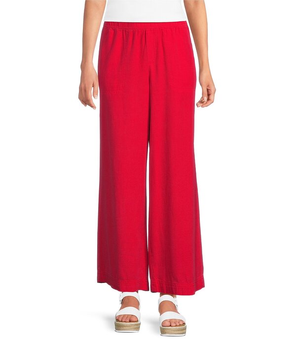 スプレンディット レディース ボトムス 心地好いズボン下 ワイドレッグ リネン Splendid Adele Linen Blend Palazzo Wide Leg Pants Rouge