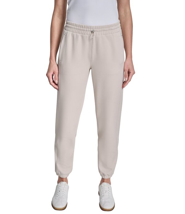 ダナキャラン レディース ボトムス 心地好いズボン下 肋材 ジョガーパンツ DKNY Sport by Donna Karan Coordinating Highline Ribbed Mid Rise Joggers Oat