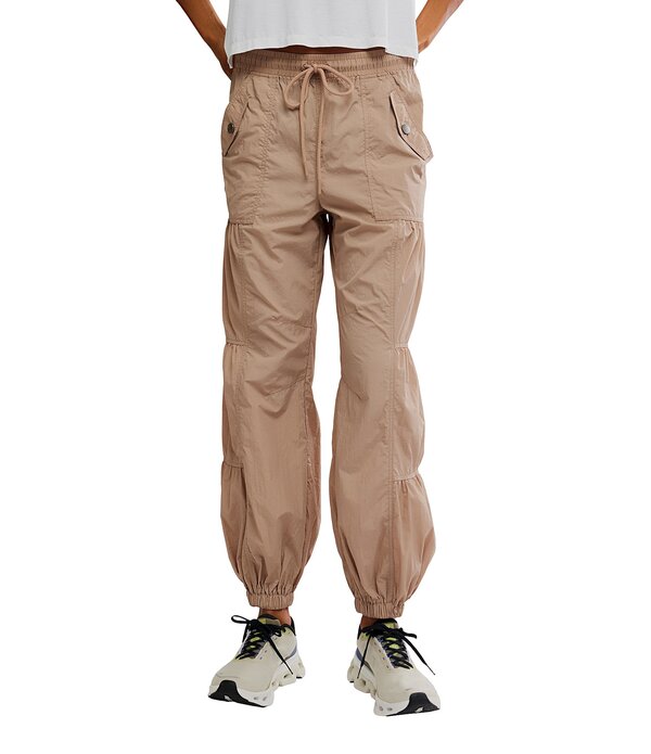 フリーピープル レディース ボトムス 心地よいズボン下 Free People FP Movement Set Me Free Mid Rise Shirred Paneling Elasticated Cuff Jogger Pantsandy