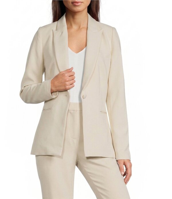 ギブソンアンドラティマー レディース アウター 厚地の外套 スポーツジャケット Gibson \u0026 Latimer Perfect Fit Wovenotch Lapelong Sleeve Coordinating Suiting Blazer Bone