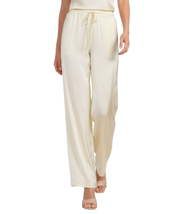 アントニオ メラーニ レディース ボトムス 心地よいズボン下 繻子 Antonio Melani Carson Satin Drawstring Pants Butter