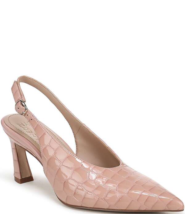 ナチュライザー レディース シューズ パンプス なめし革 踵 Naturalizer 27 EDIT Elaine Crocodileather Slingback Dress Heels Phantom Pink サクラ色