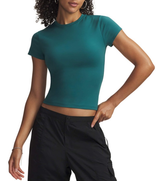 アンダーアーマー レディース トップス ティーシャツ 労働者の一団のど首 Under Armour Motion Fitted Crew Neck Short Sleeve Tee Rack Green 緑であること