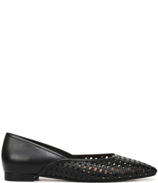 バイオニック レディース シューズ パンプス なめし革 Vionic Gracia Woven Leather Slip On Flats Black 黒いこと