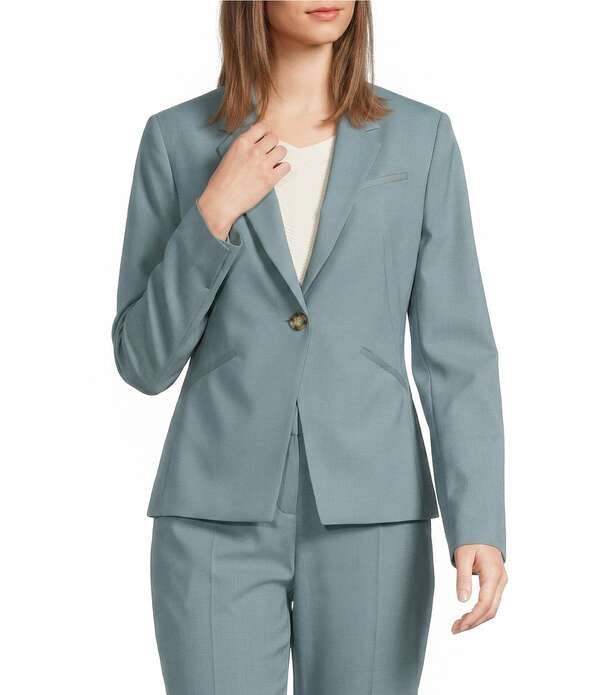 ヒューゴボス レディース アウター 厚地の外套 スポーツジャケット BOSS By Hugo Boss Jia Notch Lapelong Sleeve Blazer Bright Blue 青み
