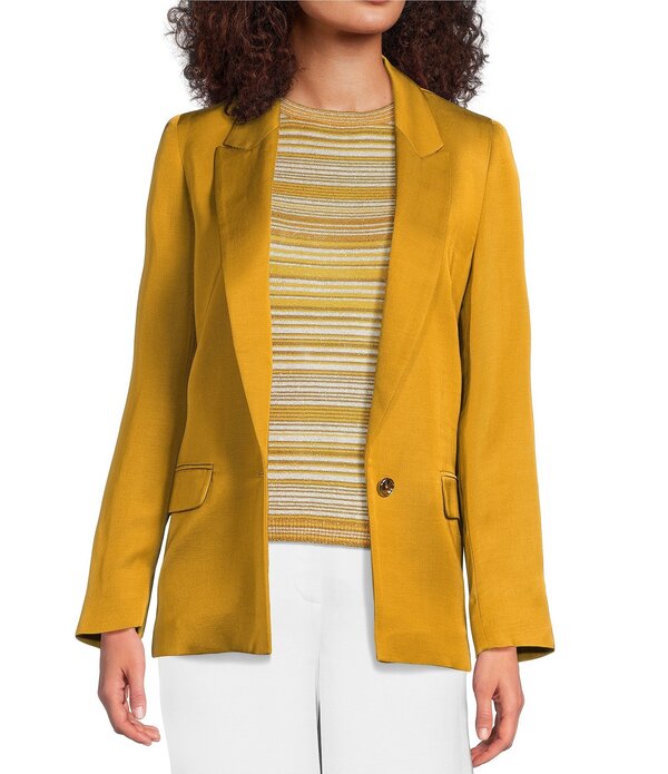 マレーラ レディース アウター 厚地の外套 スポーツジャケット Marella Mllopunzia Lapel Collar Long Sleeve Blazer Cognac
