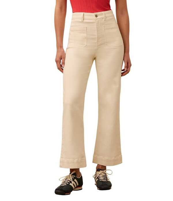 ファレティ レディース ボトムス 心地好いズボン下 ワイドレッグ Faherty Stretch Woven High Rise Fullength Wide Leg Pants Egret