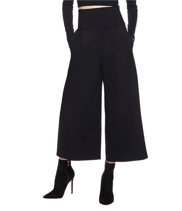 スサナモナコ レディース ボトムス 心地好いズボン下 ワイドレッグ ご機嫌酉の方角 アンクル Susana Monaco High Waist Wide Leg Anklength Pants Black 黒いこと