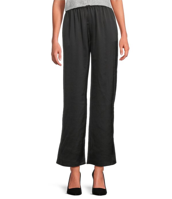 ジャンビニ レディース ボトムス カジュアルパンツ ワイドレッグ サテン Gianni Bini Mirabel Satin Wide Leg Pants Black ブラック|ReVida 店