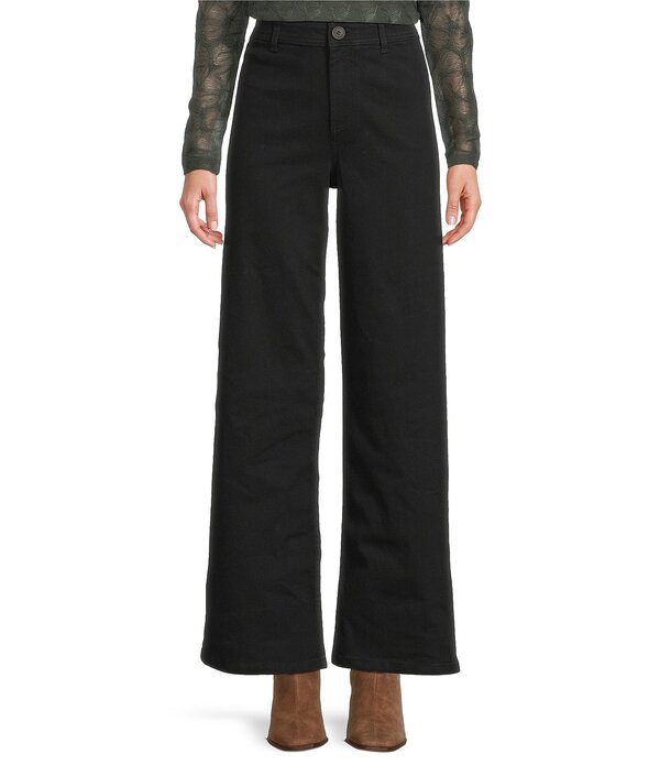 アントニオ メラーニ レディース ボトムス 心地よいズボン下 ワイドレッグ Antonio Melani Raleigh Stretch Twill High Rise Wide Leg Pants Black 黒いこと