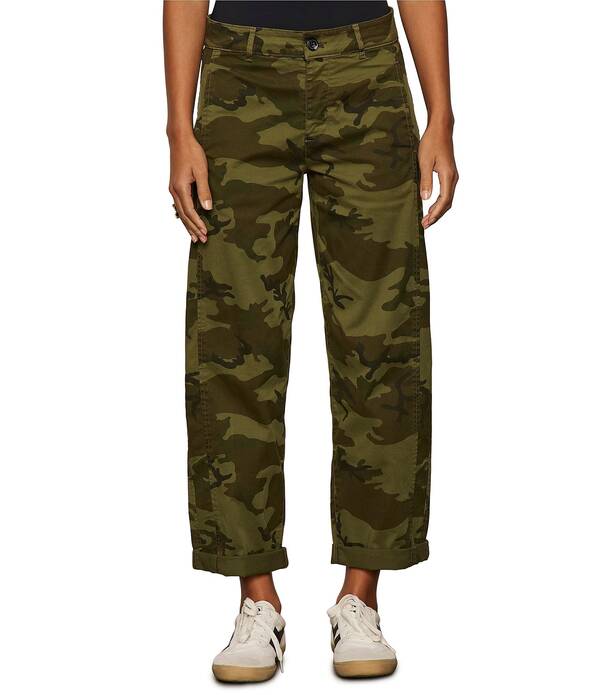 駆け込み寺 レディース ボトムス 心地好いズボン下 刷り上げる Sanctuary Boyfriend Cruiser Camo Print Standard Rise Straight Barreleg Pants Rambler Camo
