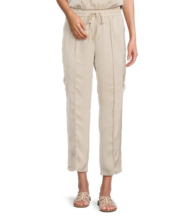 スカイズアブルー レディース ボトムス 心地好いズボン下 カーゴパンツ Skies Are Blue Pintuck Drawstring Coordinating Cargo Pants Bone