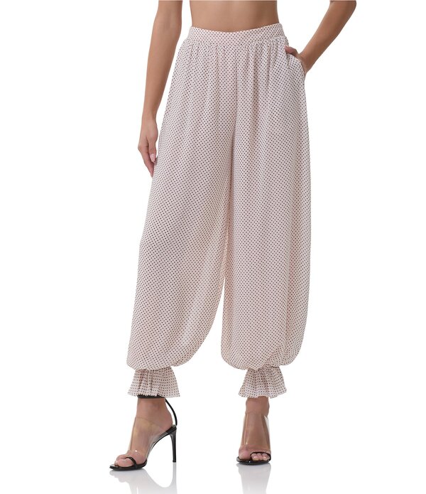 エーエフアールエム レディース ボトムス 心地よいズボン下 刷り上げる AFRM James Dot Print Coordinating Balloon Pants Mauve Pin Dot