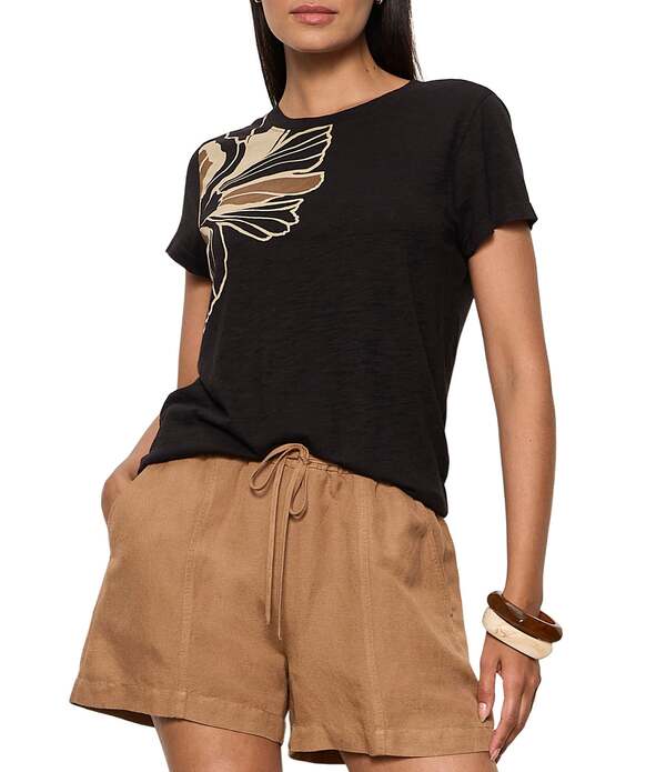 サンクチュアリー レディース トップス Tシャツ クルーネック プリント Sanctuary The Perfectee Lotus Printed Crew Neck Short Sleeve Top Lotus Placement|ReVida 店