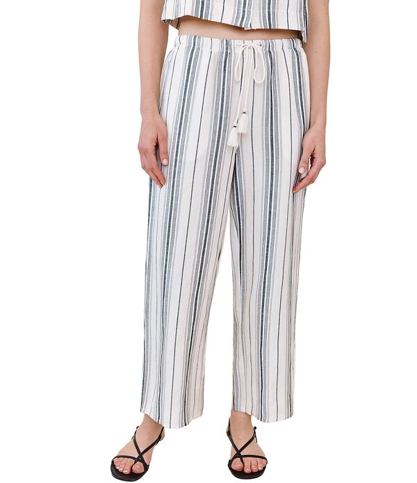ベラダール レディース ボトムス 心地よいズボン下 Bella Dahl Pinstripe Tassel Drawstring Cord Coordinating Pants Boardwalk Stripe 縞模様