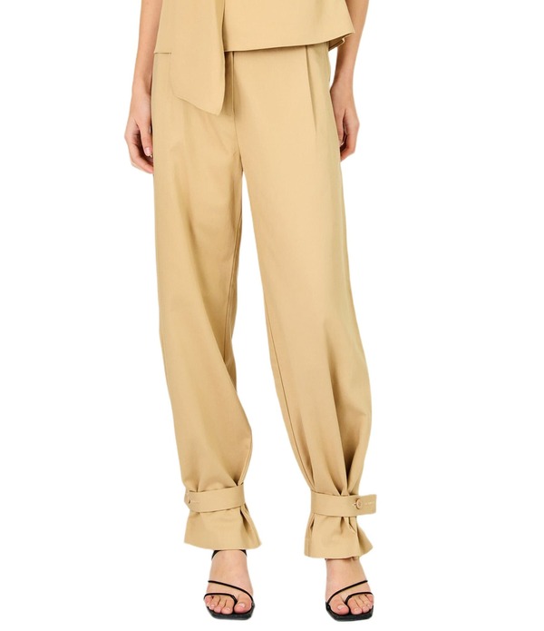 ラインアンドドット レディース ボトムス 心地よいズボン下 ワイドレッグ Line andot Lelio Wide Leg Cinch Cuff Coordinating Pants Tan タン