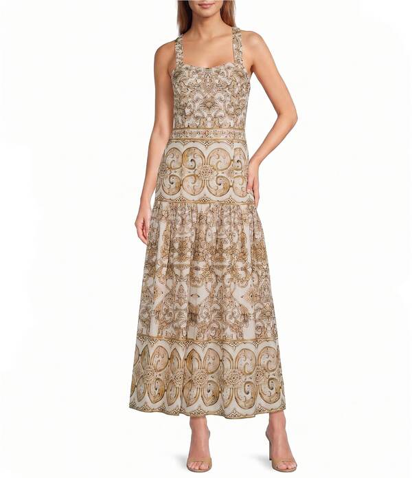アントニオ メラーニ レディース トップス 衣裳 A 伝達ルート マキシ Antonio Melani Raelynn Sweetheart Neckline A-Line Maxi Dress Ivory/Sand 象牙色