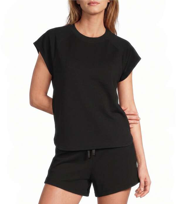 アントニオ メラーニ レディース トップス ティーシャツ トップ Antonio Melani Crew Neckline Short Sleeve Blouse Black 黒いこと