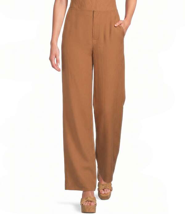 ジャンビニ レディース ボトムス 心地よいズボン下 リネン Gianni Bini Micha Coordinating Linen Pants Pecan