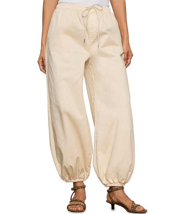 駆け込み寺 レディース ボトムス 心地よいズボン下 ティーシャツ Sanctuary Float On High Rise Balloon Leg Poplin Sateen Pantsummer Sand 砂子