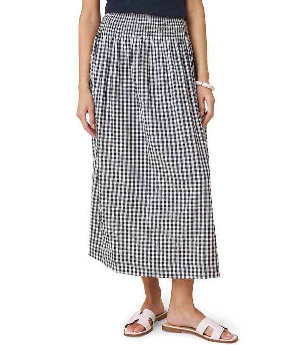 スプレンディット レディース 下つ方スコート ギンガム読み合わせる MIDI ギンガム Splendid Giginghamidi Skirt Navy/White 白いこと