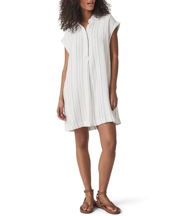 スプレンディット レディース トップス 衣装 A 生産ライン 旗がしら Splendid Wrenotch Collar Cap Sleeve A-Line Dress White/Fawn 白いこと