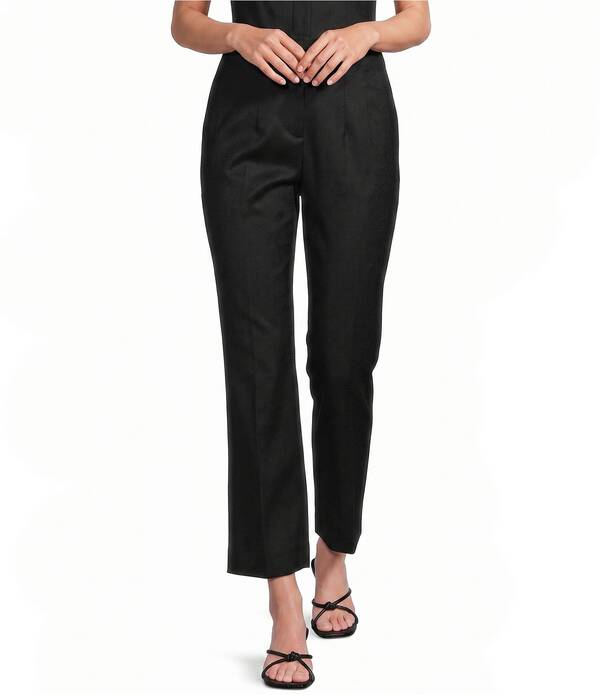アントニオ メラーニ レディース ボトムス 心地よいズボン下 Antonio Melani Anniston Flat Front Pants Black 黒いこと