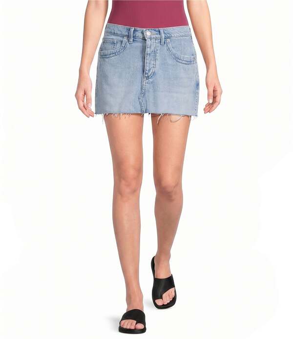 フリーピープル レディース 下つ方スコート ミニ ジーンズ ローライズ Free People We The Free Lainey Low-Rise Denimini Skirt Light Blue 青碧
