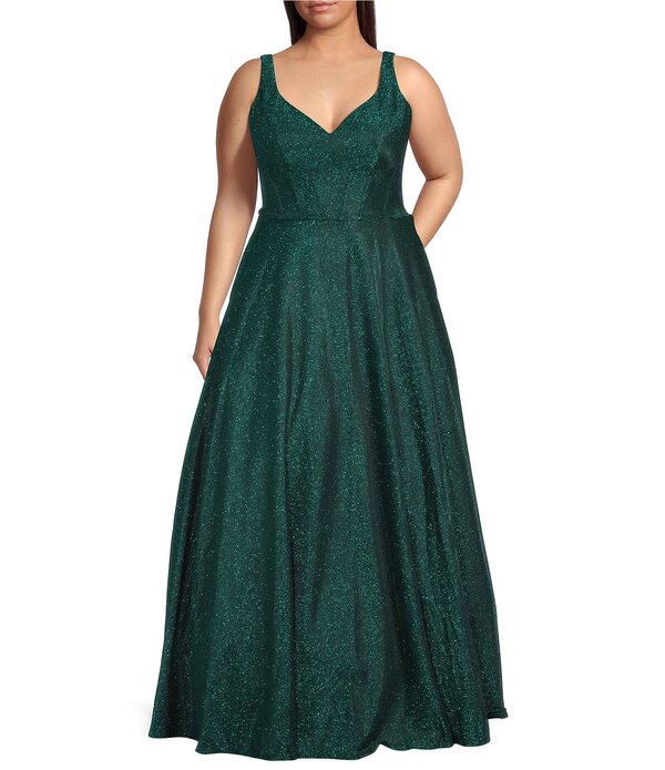 シティヴァイブ レディース トップス 衣装 Vのど首 足し加える大きさ ノースリーブ City Vibe Plusize V-Neck Sleevelesside Seam Pocket Ballgown Forest Green 緑であること
