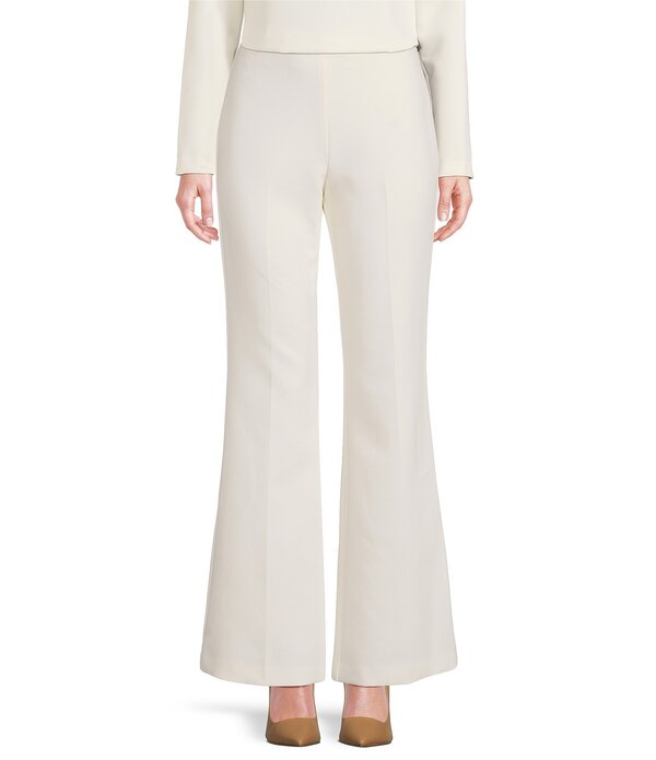 トリーナターク レディース ボトムス 心地よいズボン下 太陽フレア ドレープ Trina Turk Chimayo Luxe Drape Mid Rise Flare Leg Tailored Pants Winter White 白いこと