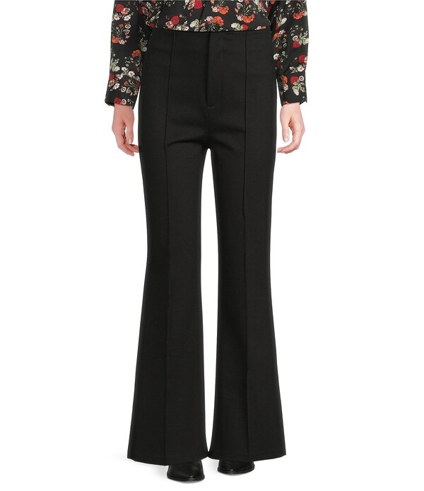 ルーシーパリ レディース ボトムス カジュアルパンツ フレア ニット Lucy Paris Jensen Ponte Knit High Rise Flare Leg Pants Black ブラック|ReVida 店