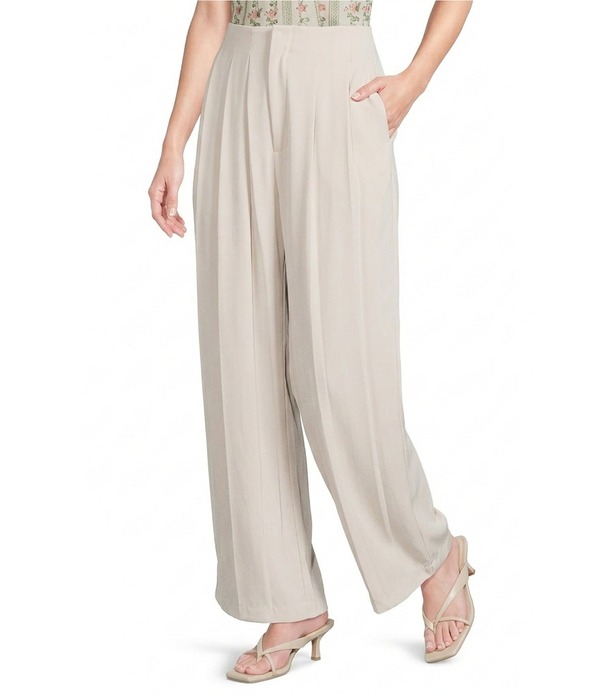 ラインアンドドット レディース ボトムス 心地好いズボン下 ワイドレッグ Line andot Lennon Twill Wide Leg Suiting Pants Ecru エクリュ