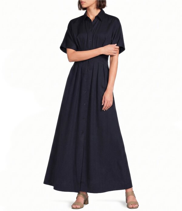 アレックスマリー レディース トップス 衣裳 Alex Marie Amber Stretch Collared Short Sleeve Dress Navy 米国海軍